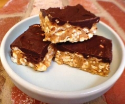 Gluten Free Choc-Corn Peanut Butter Slice