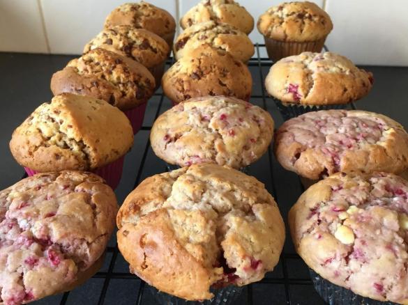 Raspberry and White Chocolate Muffins