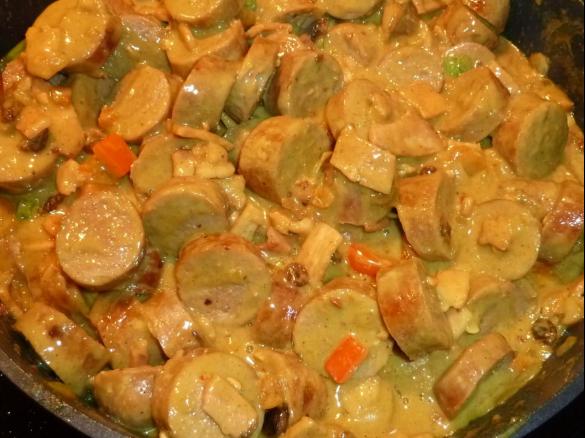 Variation Curried Sausages