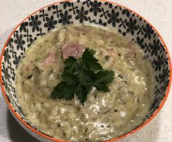 Creamy Carbonara Risotto with Hidden Veg