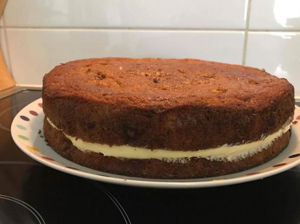 Carrot, Banana, Blueberry Cake with Cream Cheese Icing