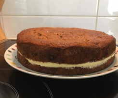 Carrot, Banana, Blueberry Cake with Cream Cheese Icing