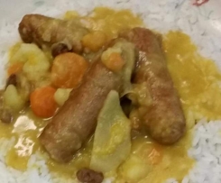 Sweet Curried Sausages