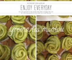 Green Tea Mantou (Steam Bread - Mantou)