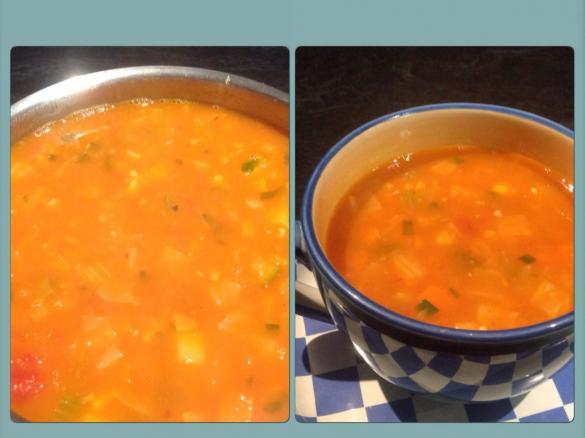 Clean out the fridge vege soup 