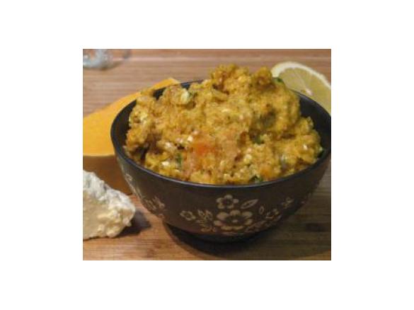 Pumpkin and feta dip