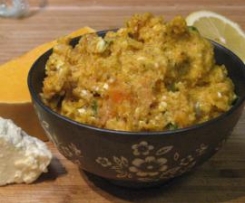 Pumpkin and feta dip