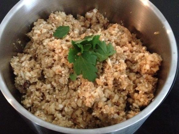 Cauliflower rice pilaf