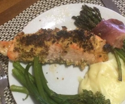 pistachio crusted salmon