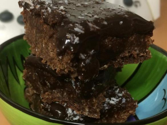 Chocolate coconut slice