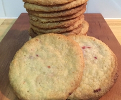 White Chocolate, Macadamia and Raspberry Biscuits 