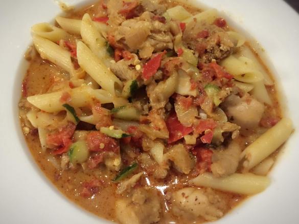 Chicken Fajita Pasta DF - See tips for GF