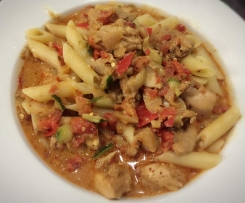 Chicken Fajita Pasta DF - See tips for GF