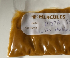 Pizza sauce with hidden veggies.