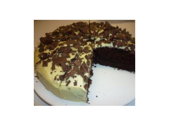 Rich Jaffa Cake with white chocolate frosting
