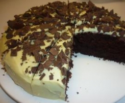 Rich Jaffa Cake with white chocolate frosting