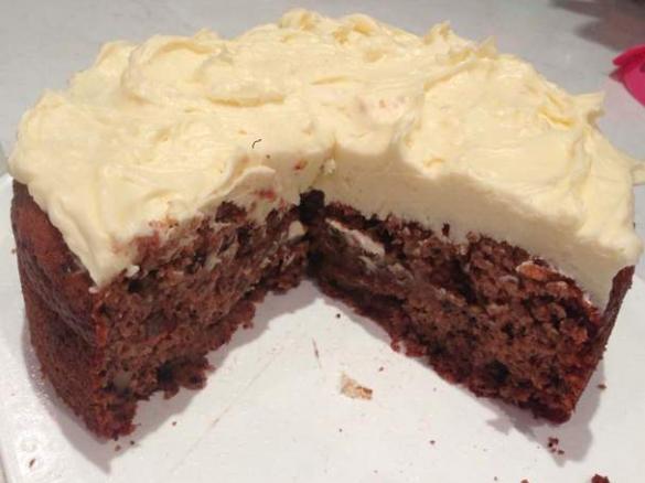 Parsnip cake with cream cheese icing