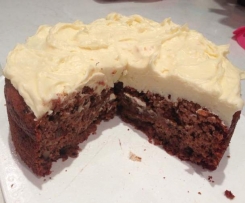 Parsnip cake with cream cheese icing