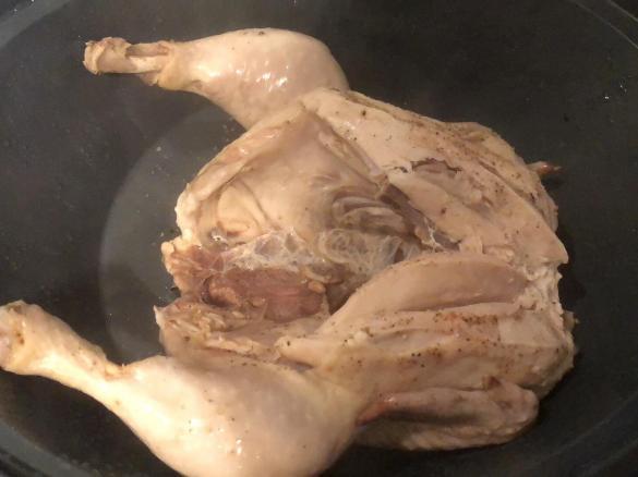 Steamed chicken quinoa vegetable soup