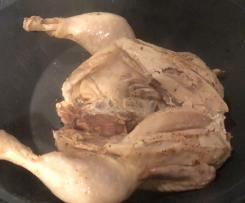 Steamed chicken quinoa vegetable soup