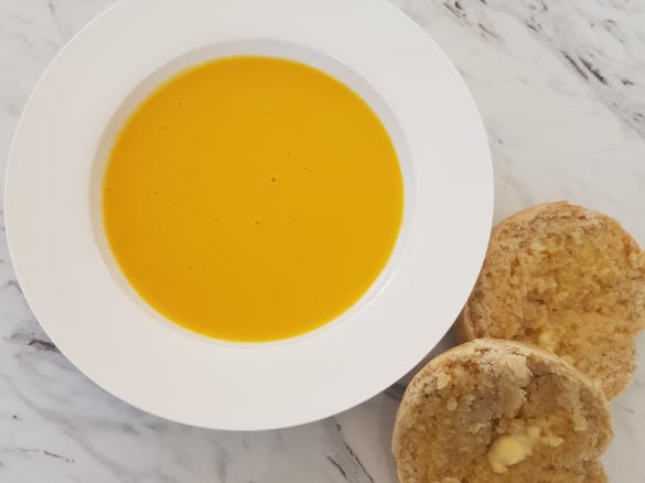 Pumpkin and coconut milk soup