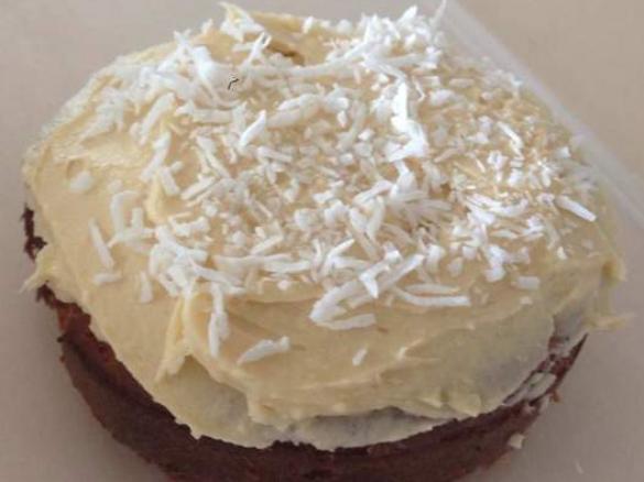 Coconut, lemon and white magic bean cake