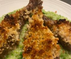 Asian Spiced Crumbed Cutlets and Green Pea Mash