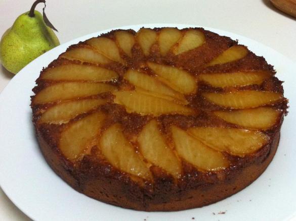 Upside Down Pear Cake