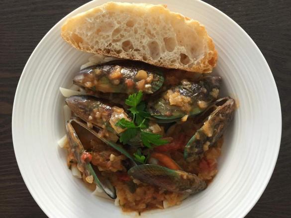 Mussels in a Red Sauce soup