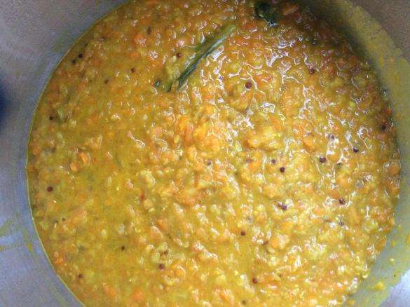 Quick carrot dhal