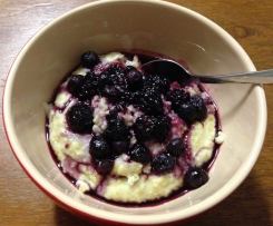 Warm Millet with Berry Compote
