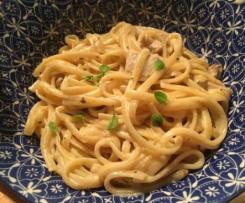 Pork and Mushroom Linguine