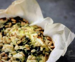 Kale, spinach and feta pie