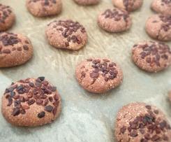 Chocolate Tahini Biscuits (Gluten Free, Egg Free, Dairy Free)