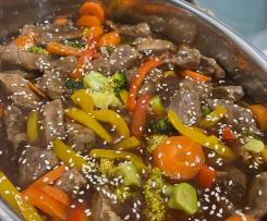 Sweet and Sour Pork (Sticky Sesame Chicken Variation)