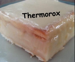 Vanilla Slice with Lattice Biscuits