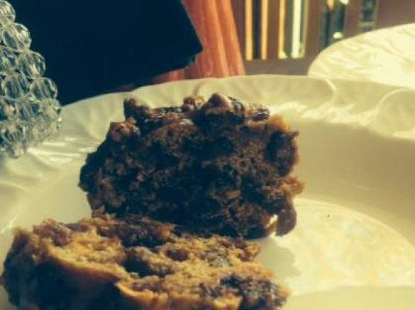 Chocolate Mocha Christmas Puddings with Brandy custard