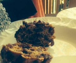 Chocolate Mocha Christmas Puddings with Brandy custard