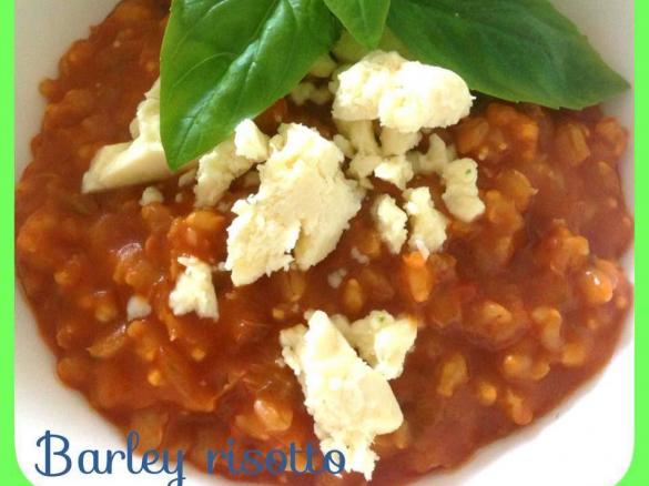 barley rissotto with marinated feta (yotam ottolenghi recipe)