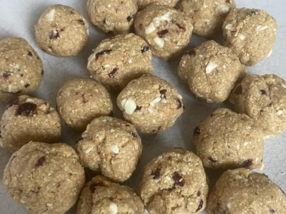 Cranberry & White Chocolate Bliss Balls