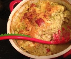 Creamy Chicken, Pasta & Asparagus Casserole