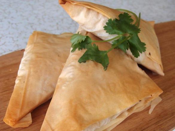 Pumpkin & Ginger Filo Triangles