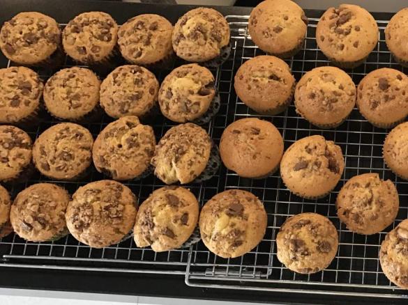 Chocolate chip cupcake with pancake mix