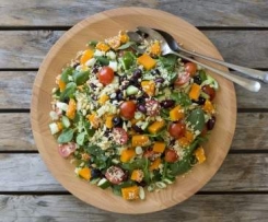 Warm mediterranean couscous salad