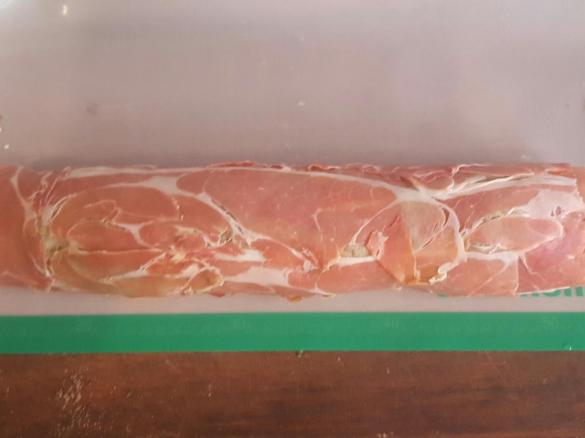 Stuffed Egg Free Chicken Meat Loaf with Red Sauce