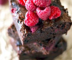 Choc raspberry brownies