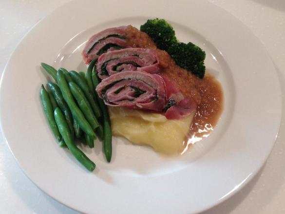 Varoma Steamed Saltimbocca with Marsala Sauce & Vegetables (Meal)