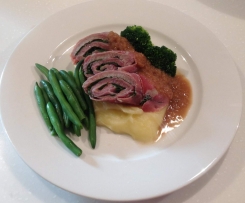 Varoma Steamed Saltimbocca with Marsala Sauce & Vegetables (Meal)