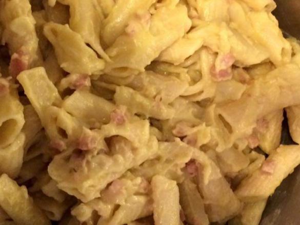 Dairy Free Mushroom and Bacon Carbonara