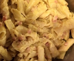 Dairy Free Mushroom and Bacon Carbonara